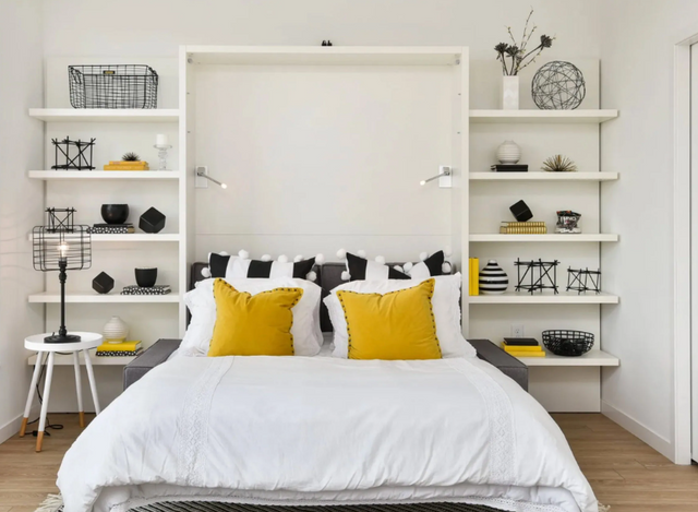 wall bed sofa in SoPHI apartment in Minneapolis