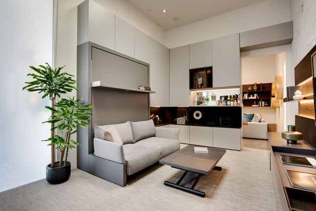 wall bed sofa at our los angeles showroom