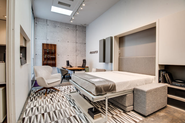 sectional wall bed at our la showroom