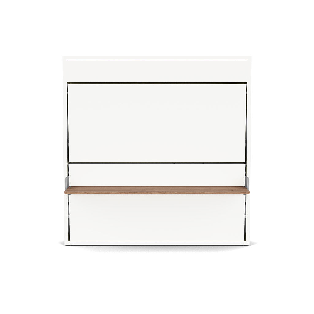 Kali Duo Desk Murphy bunk bed shown in closed position with integrated desk, photographed on a white background for a clean product view.