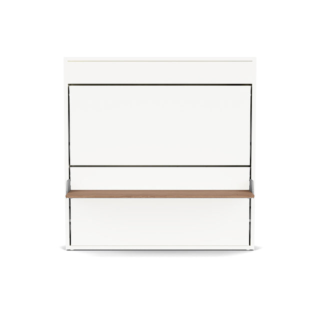 Kali Duo Desk Murphy bunk bed shown in closed position with integrated desk, photographed on a white background for a clean product view.
