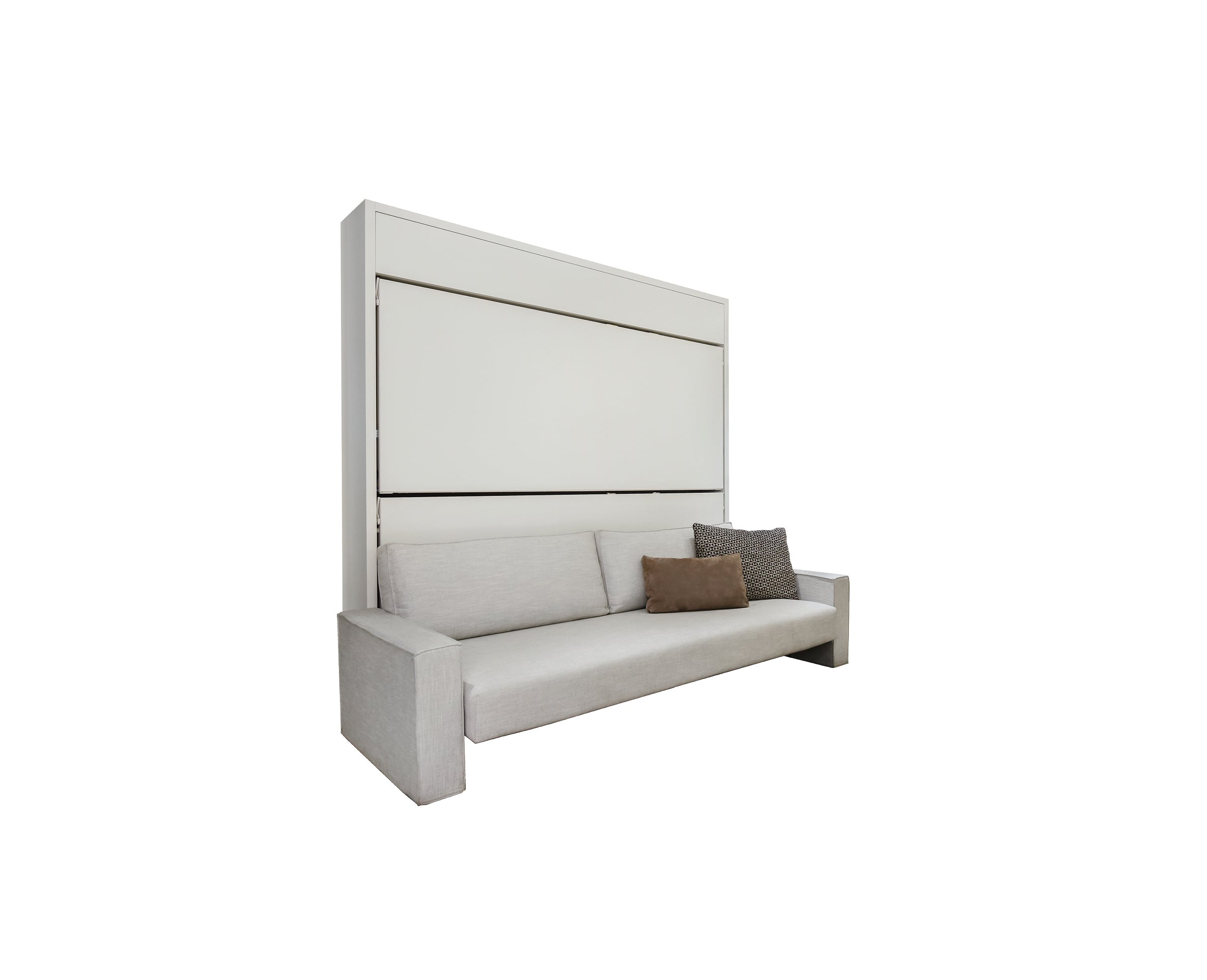 Kali Duo Murphy bunk beds with sofa shown closed — a space saving furniture solution for modern interiors