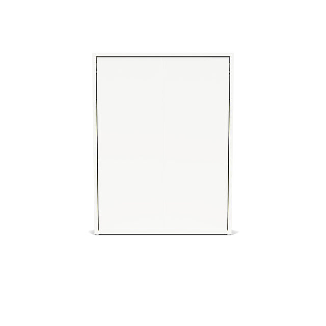 Penelope Queen Murphy bed in closed position against a white wall, showcasing a minimalist design for small space furniture solutions.