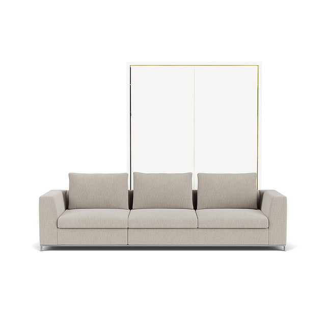 Tonale Sectional by Resource Furniture – modern sofa integrated with transforming wall bed in neutral fabric.
