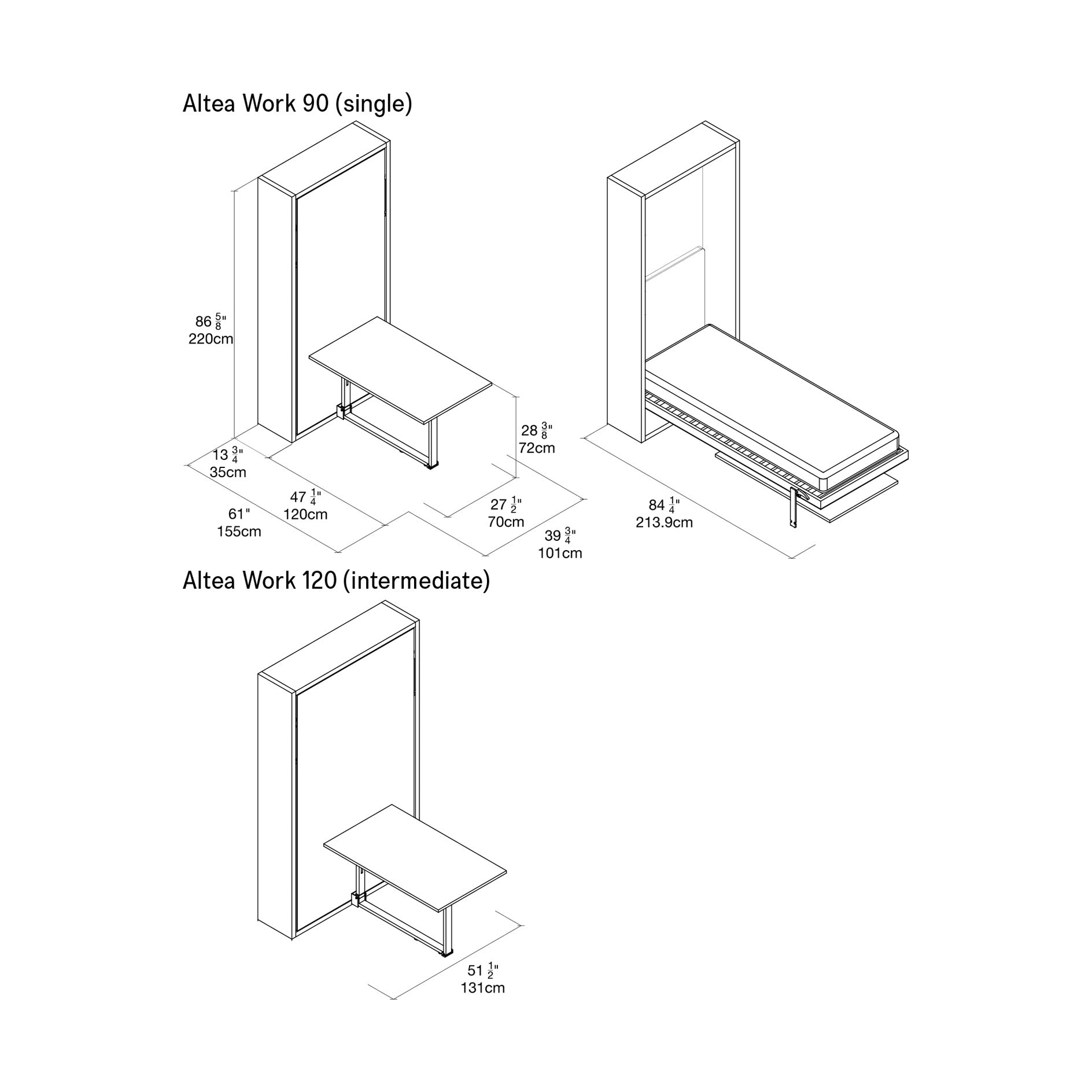 Altea Work product dimensions