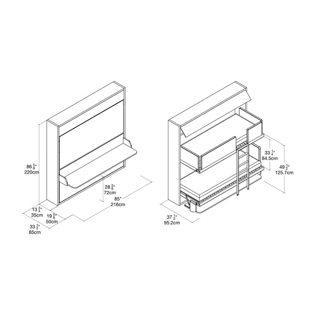 Kali Duo Desk Product Dimensions