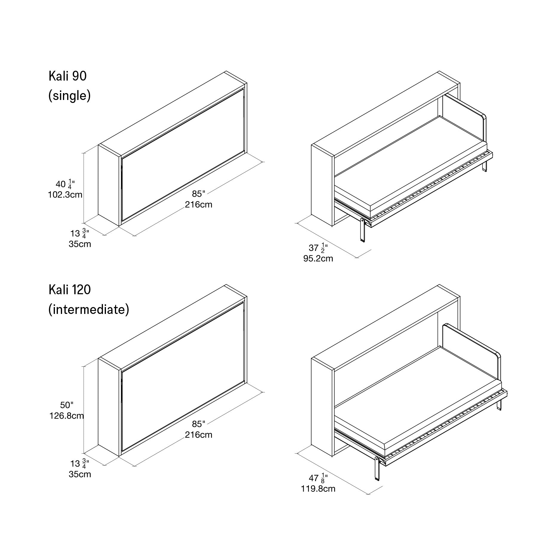 Kali Product Dimensions