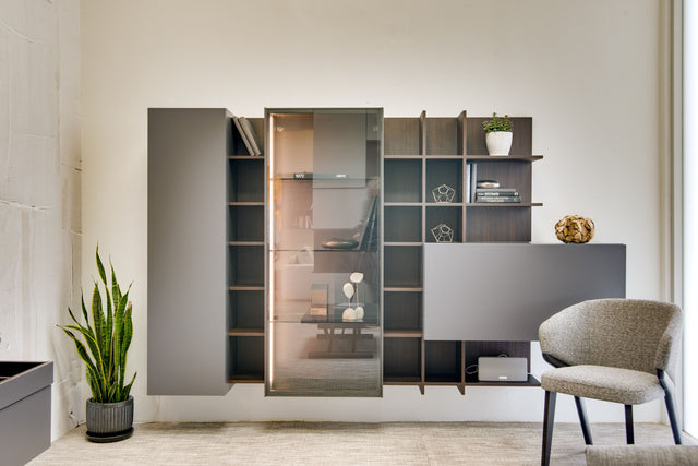 custom storage and shelving at our la showroom