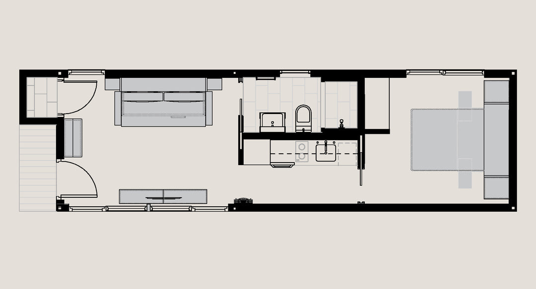 Connection One Layout Plan Connect Homes: Connect 1 ADU Furnished by Resource Furniture
