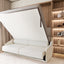 Diana Sofa Wall Bed opening from sofa to bed, showing the angled sofa arms and integrated wall bed design.