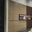 Closed custom entryway cabinet with integrated shelving and concealed storage – space saving furniture by Resource Furniture.