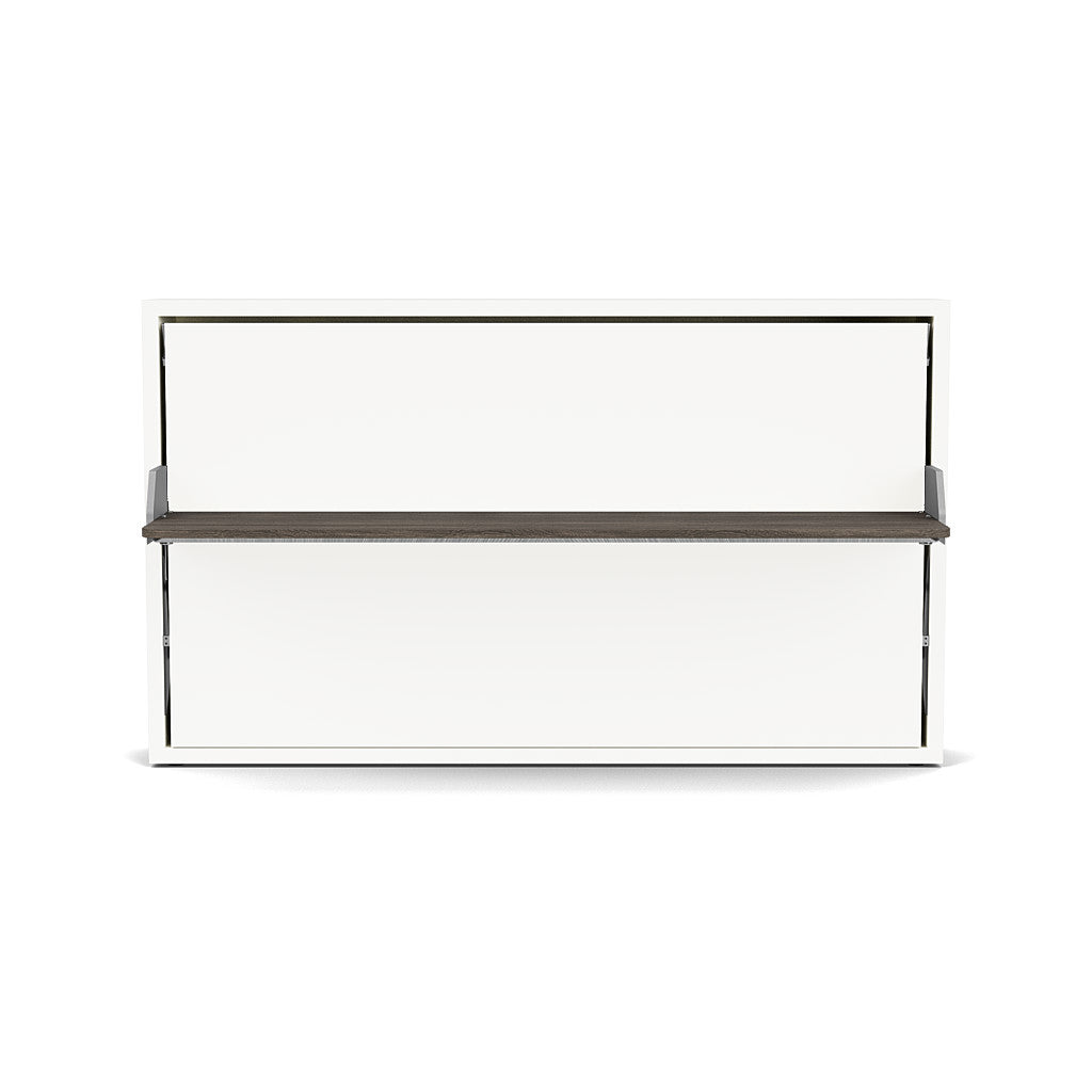 Kali Desk Murphy bed with desk in the closed position, a modern space saving furniture solution for small rooms.