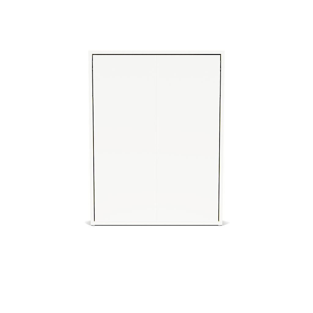 Penelope Queen Murphy bed in closed position against a white wall, showcasing a minimalist design for small space furniture solutions.