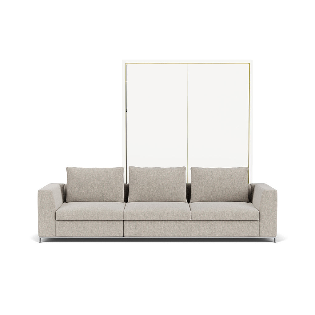 Tonale Sectional by Resource Furniture – modern sofa integrated with transforming wall bed in neutral fabric.