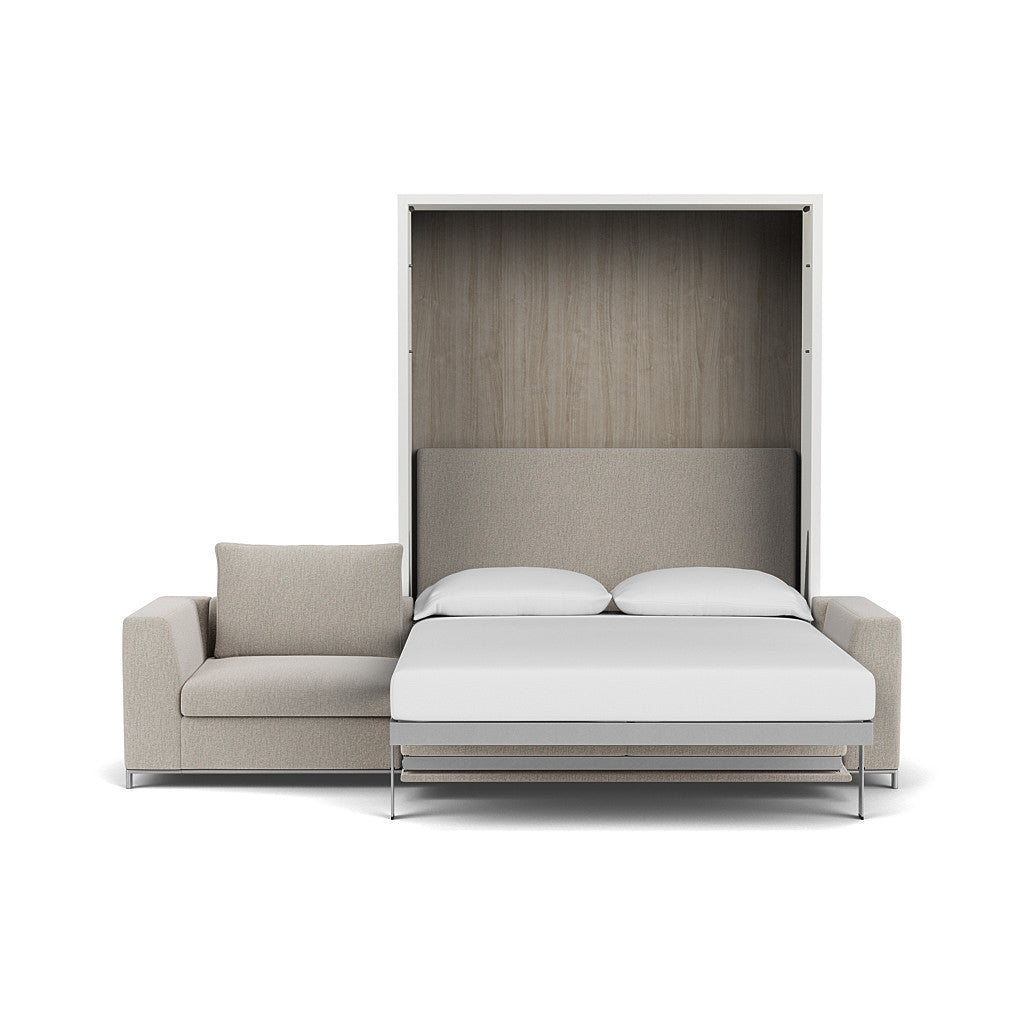 nale Sectional with wall bed open – space-saving Italian furniture design with integrated sofa and queen-size bed