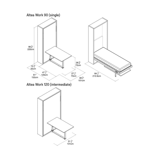Altea Work product dimensions