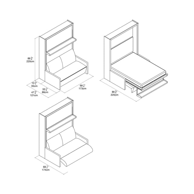 Ito queen wall bed dimensions