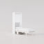 Altea Desk Murphy bed fully open with twin mattress, headboard, and minimalist white design.