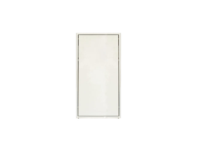 Closed Altea Twin Murphy Bed shown in a clean, white finish on a white background – a sleek and compact space saving furniture solution.