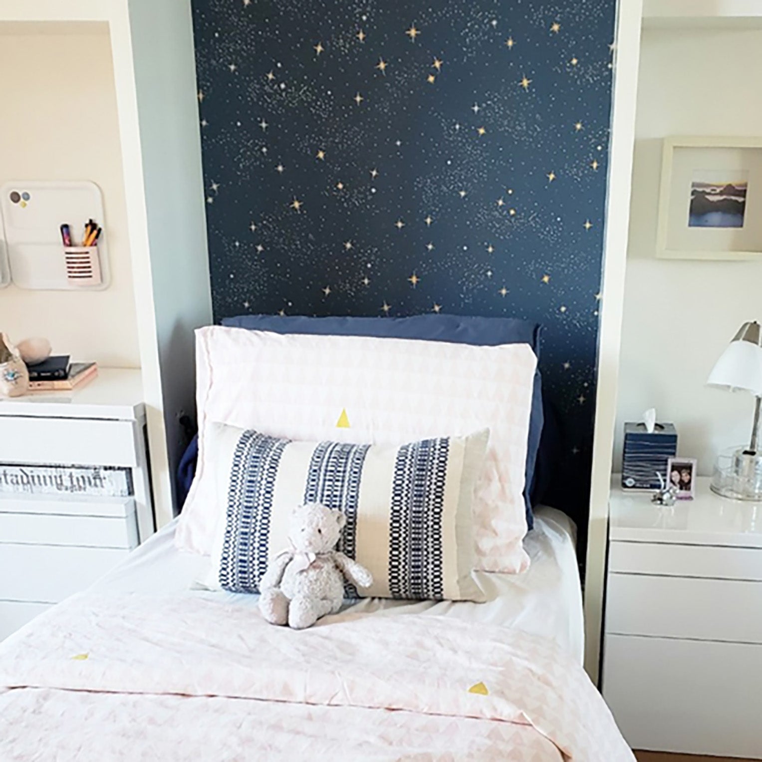 Twin-size Altea Murphy bed with bedding in a compact bedroom setup, ideal for small spaces and space saving furniture solutions.