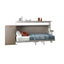 Cabrio Murphy Bed with desk shown open and made up for sleeping, highlighting multifunctional design and space saving furniture ideal for compact interiors.