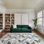 Ella & Louis Freestanding Queen Wall Bed with Sofa in closed position, a stylish murphy bed with couch designed for space saving furniture solutions.