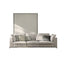 Tonale Sectional wall bed system shown in closed position with a modular sofa, isolated on a white background.